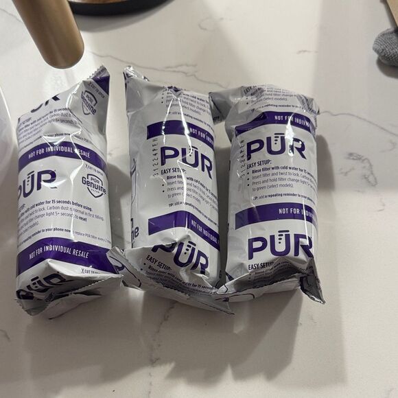 Beautiful x PUR White Pitcher and Gold Handle 12 cup w/ 3 PUR filters - Picture 7 of 7